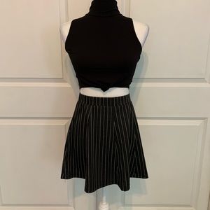Pin Stripe Skater Skirt